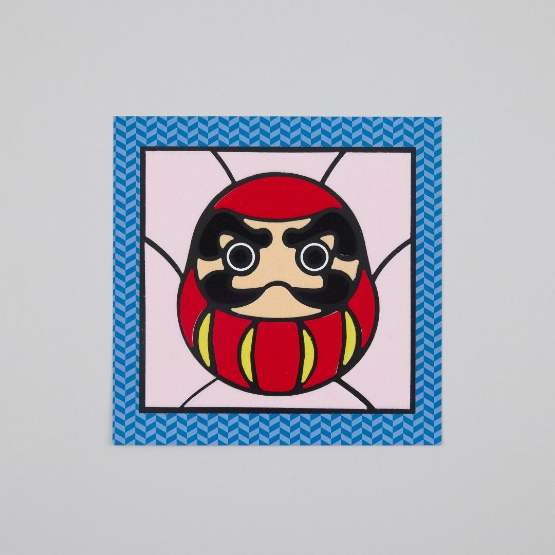 フェルトの貼り絵パズル　だるま