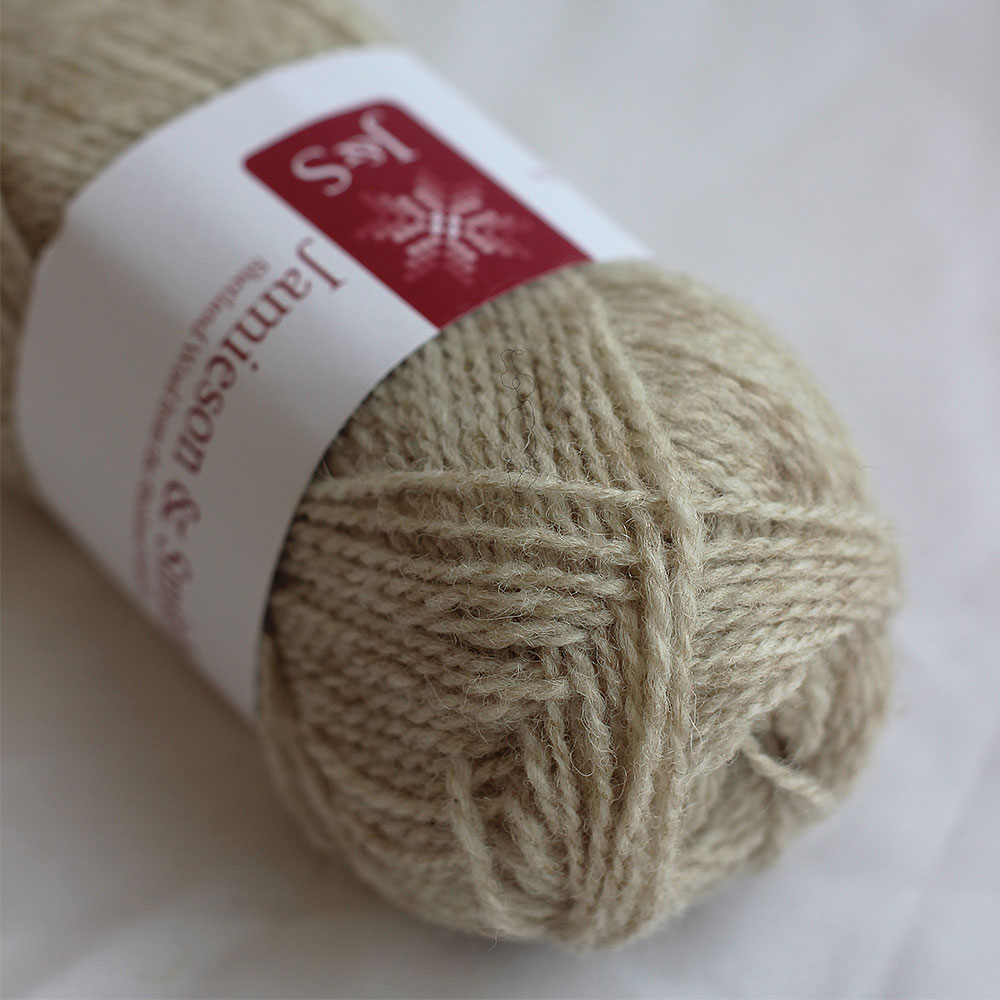 Jamieson＆Smith 2ply Jumper Weight ジェイミソン＆スミス2プライ（202）ベージュ