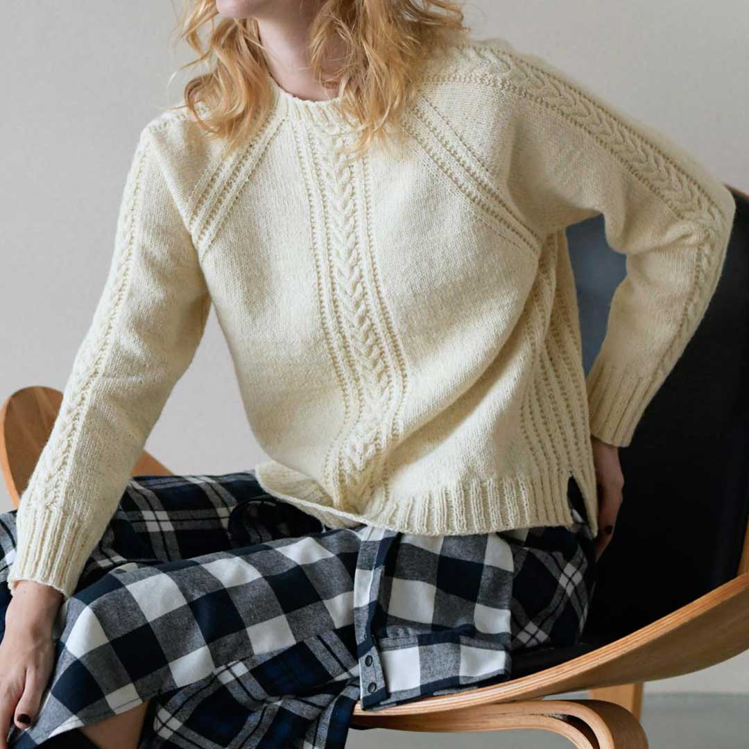 〈糸セット〉ガーンジーヤーンのプルオーバー