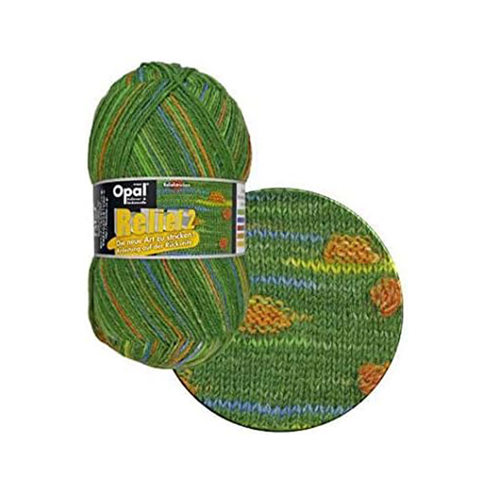 オパール レリーフ2［9660］緑・茶色系段染50g