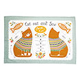 ネコのカットアウトキッチンクロス