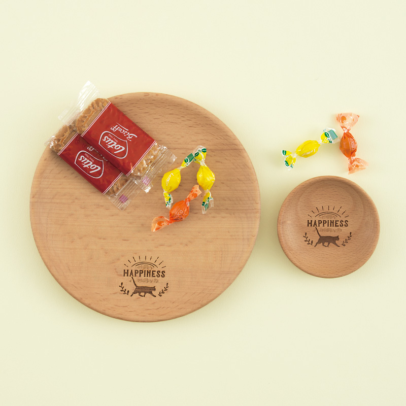 木製プレートネコ2枚セット