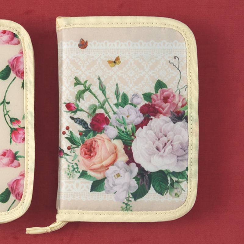 お薬手帳ケース［ガーデンローズピンク］