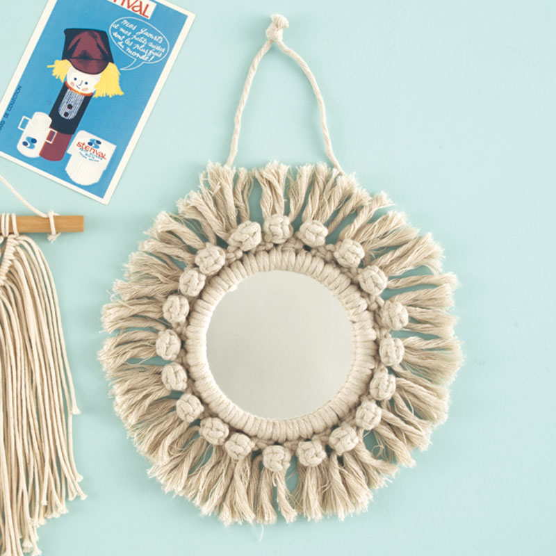 マクラメで作るボーホーミラー