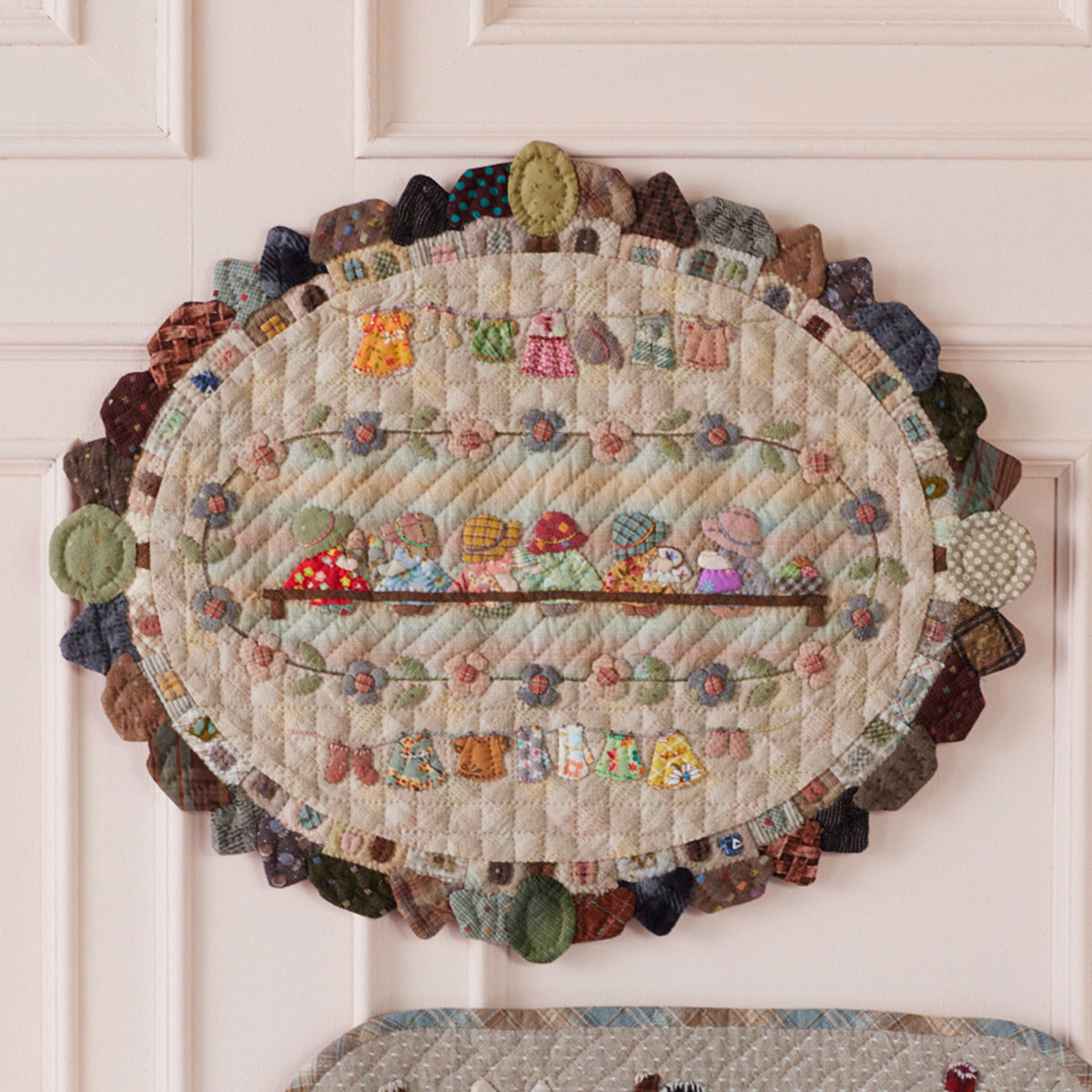 アップリケタペストリー　サンボンネット・スー　〜秋season2〜パッチワーク②