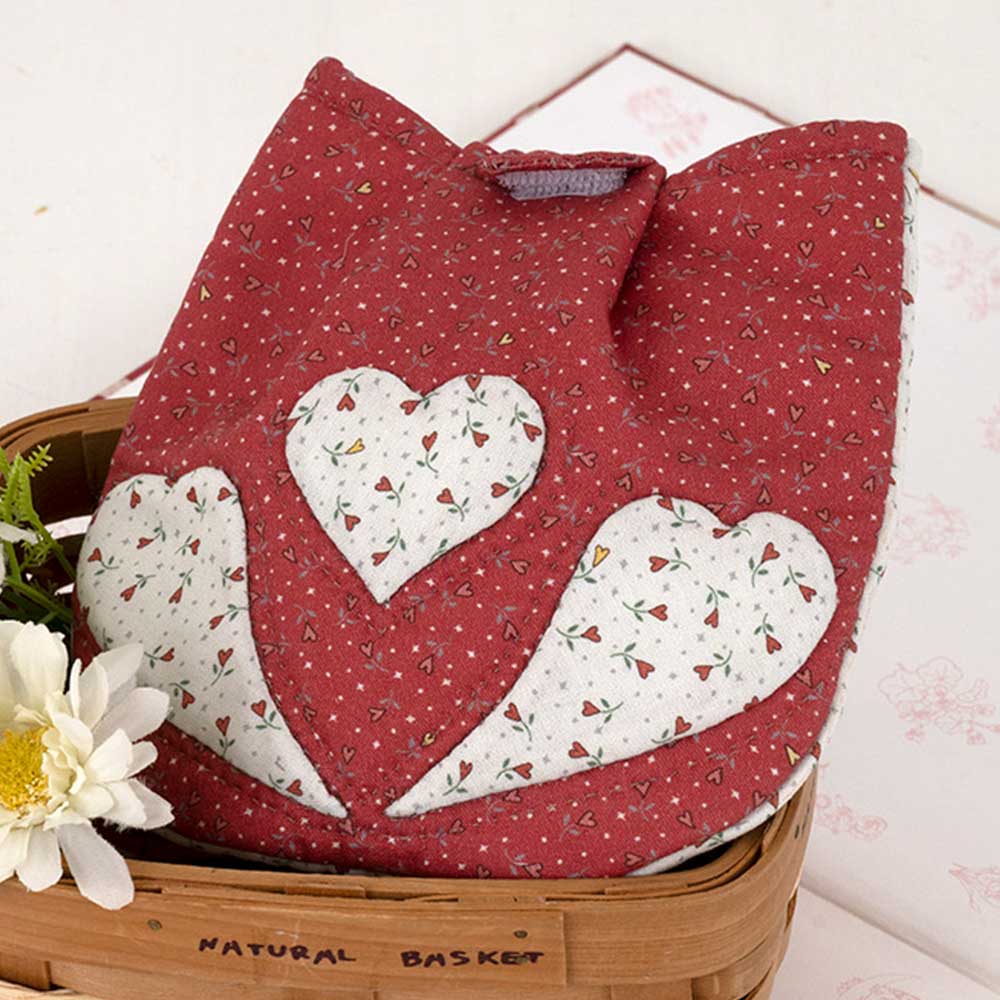 赤と白のうふふポーチ