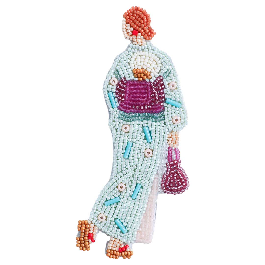 ビーズ刺しゅうキット Odekakeブローチ［お祭り］