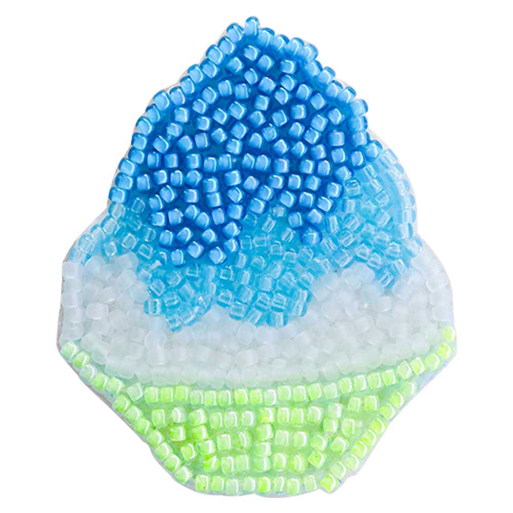 ビーズ刺しゅうキット Harapekoブローチ［かき氷］