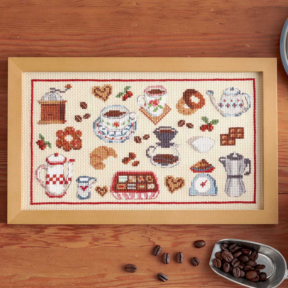 ホビーラホビーレ クロスステッチフレーム［coffee time］