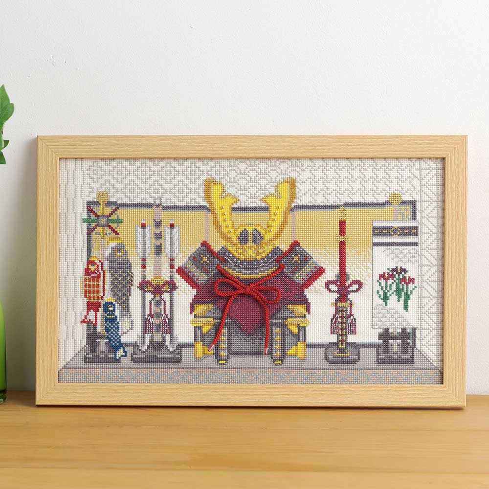 ホビーラホビーレ クロスステッチフレーム［兜と文様］