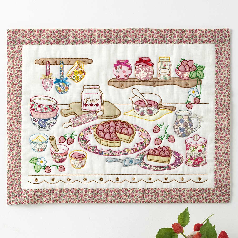 ホビーラホビーレ  アップリケタペストリー［いちごのタルト］