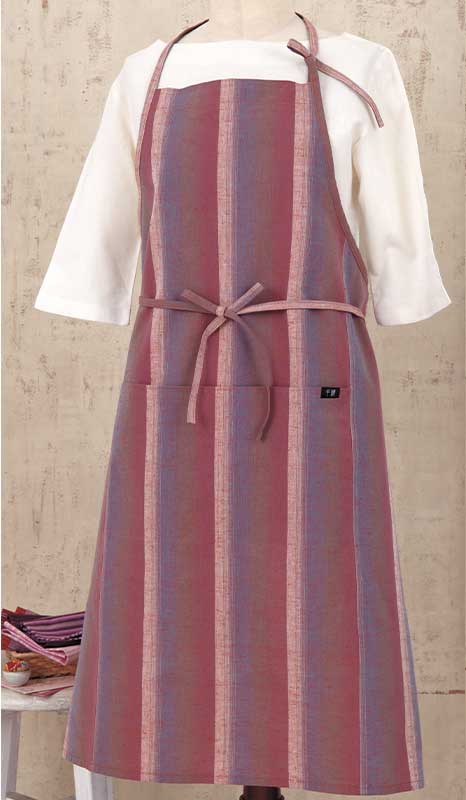 遠州木綿のエプロン［暁］