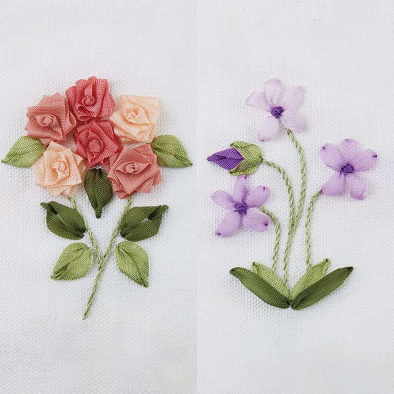 MOKUBAエンブロイダリーリボンセット［バラ・スミレ］