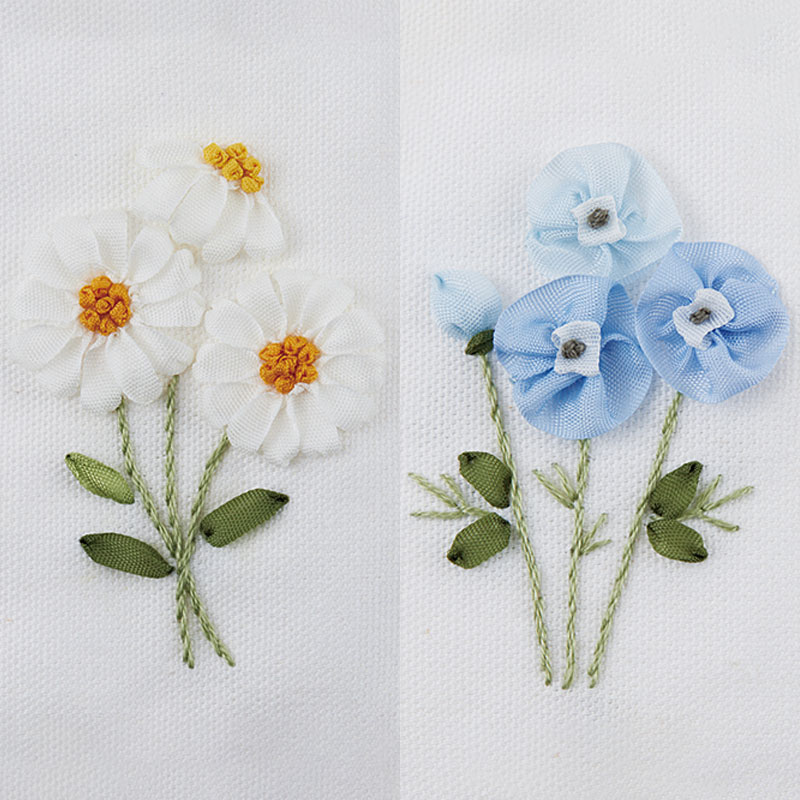 MOKUBAエンブロイダリーリボンセット［マーガレット・アネモネ］