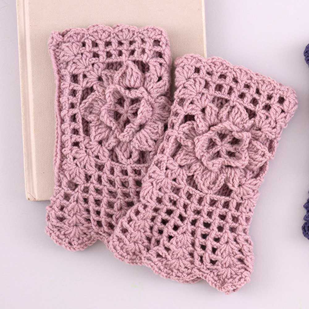 花のハンドウォーマー［ピンク］