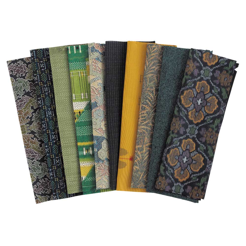 緑の大島と紬 15枚セット