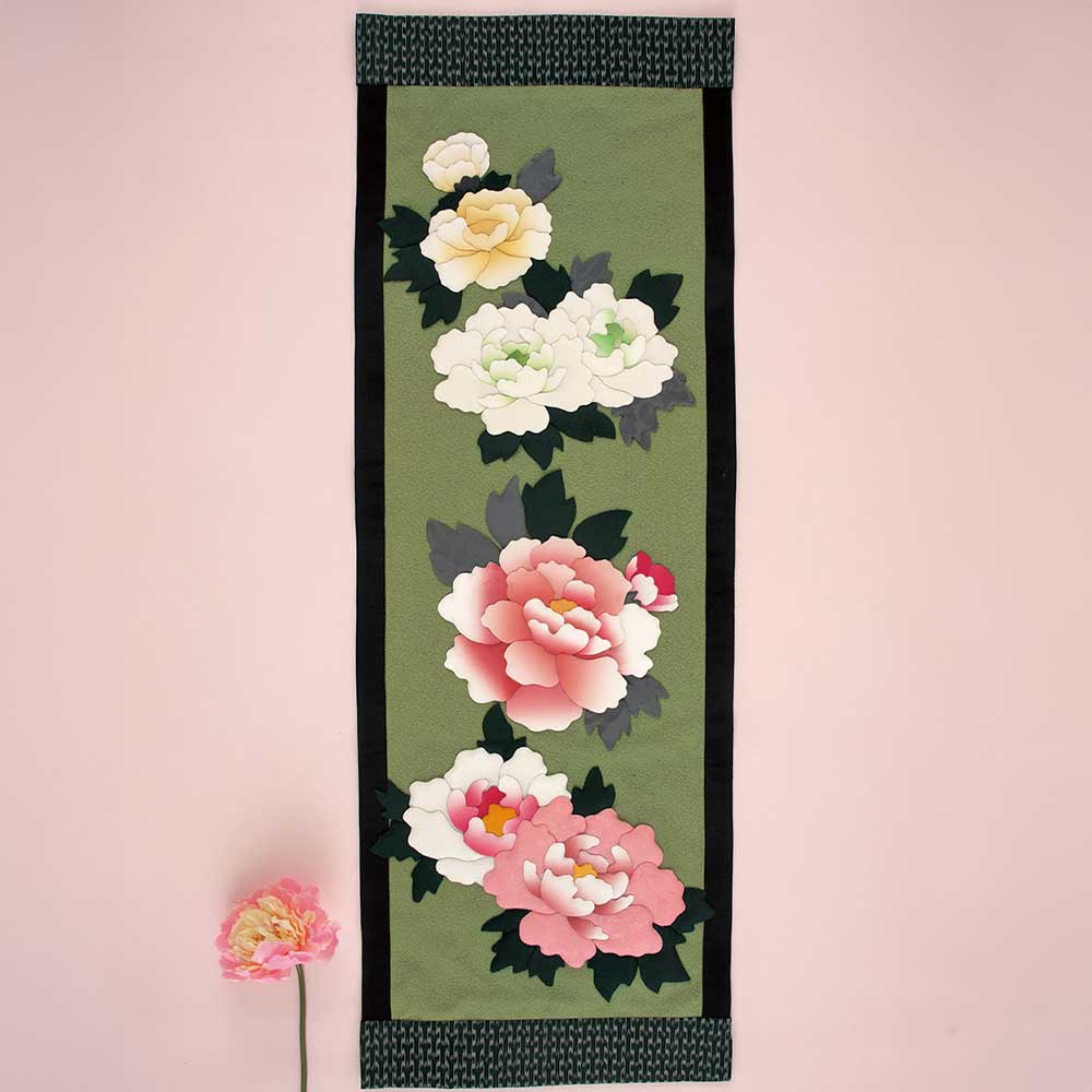 百花牡丹のタペストリー