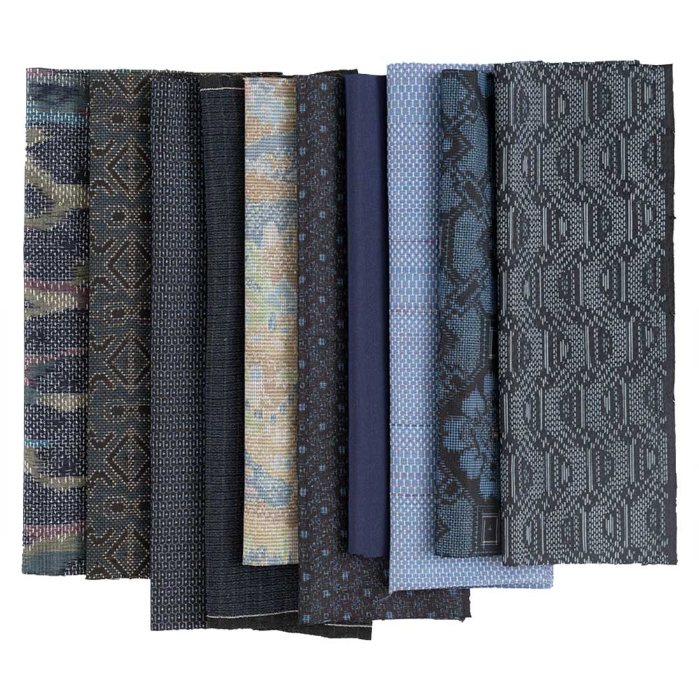 紺の大島と紬10枚セット