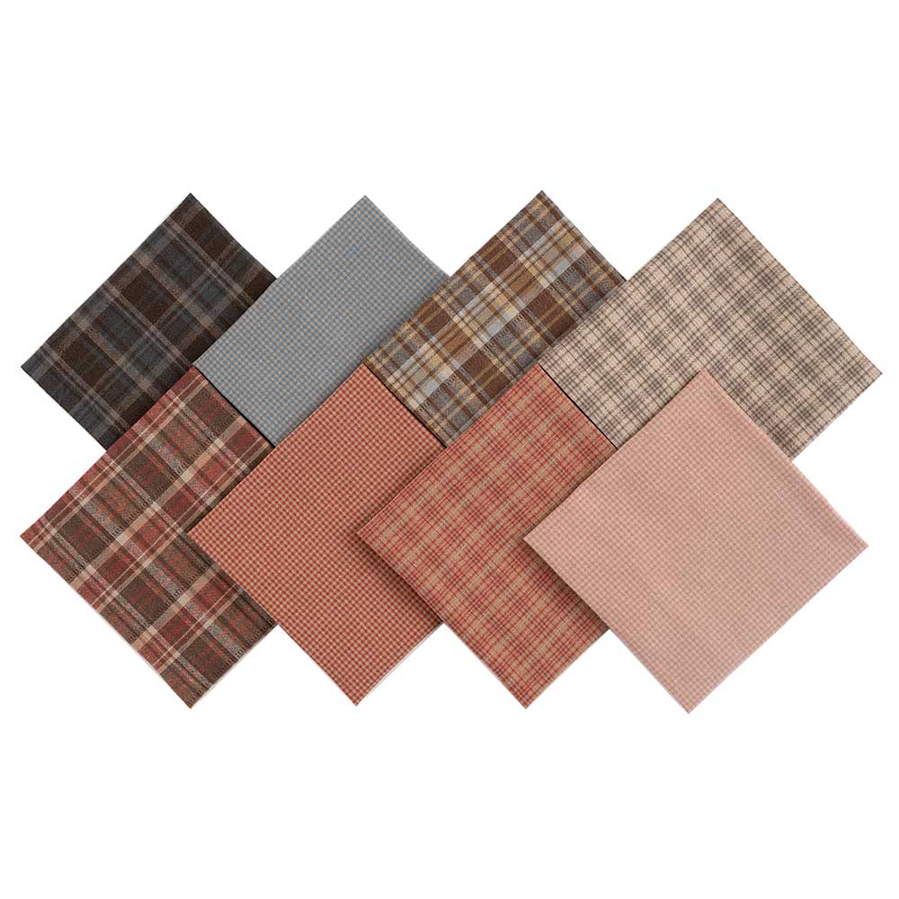 先染めクロス［チェック］ 8枚セット