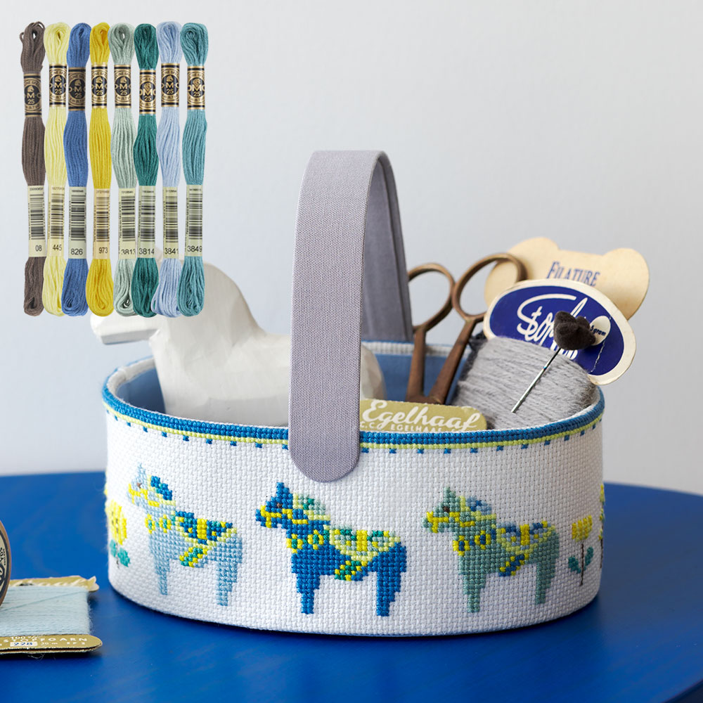 「オーバル型のミニバスケット」糸セット