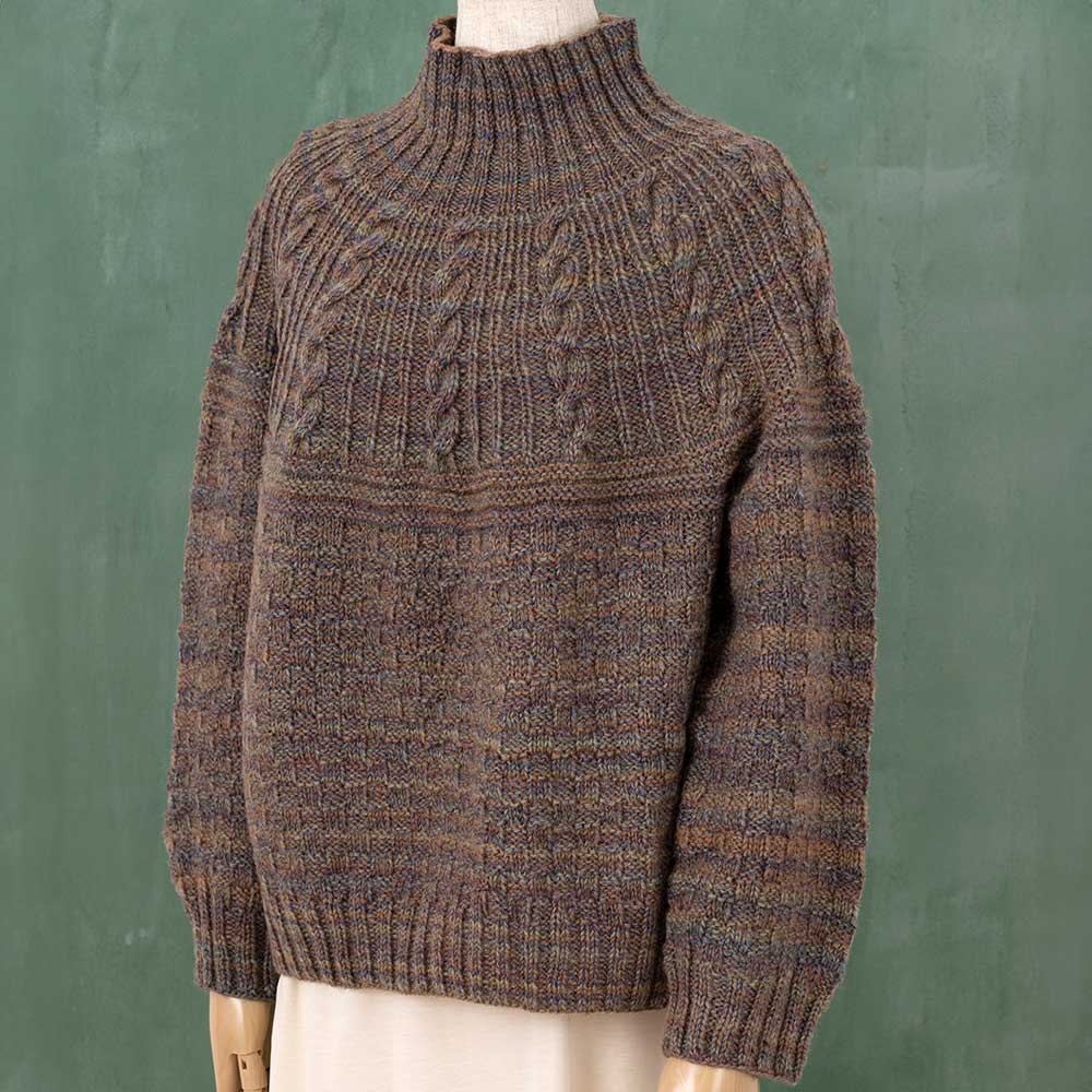 丸ヨークタートルセーター