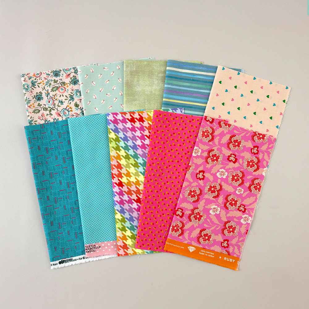 ブルードゥニームセレクトカットクロス10枚［ピンク・ブルー系］