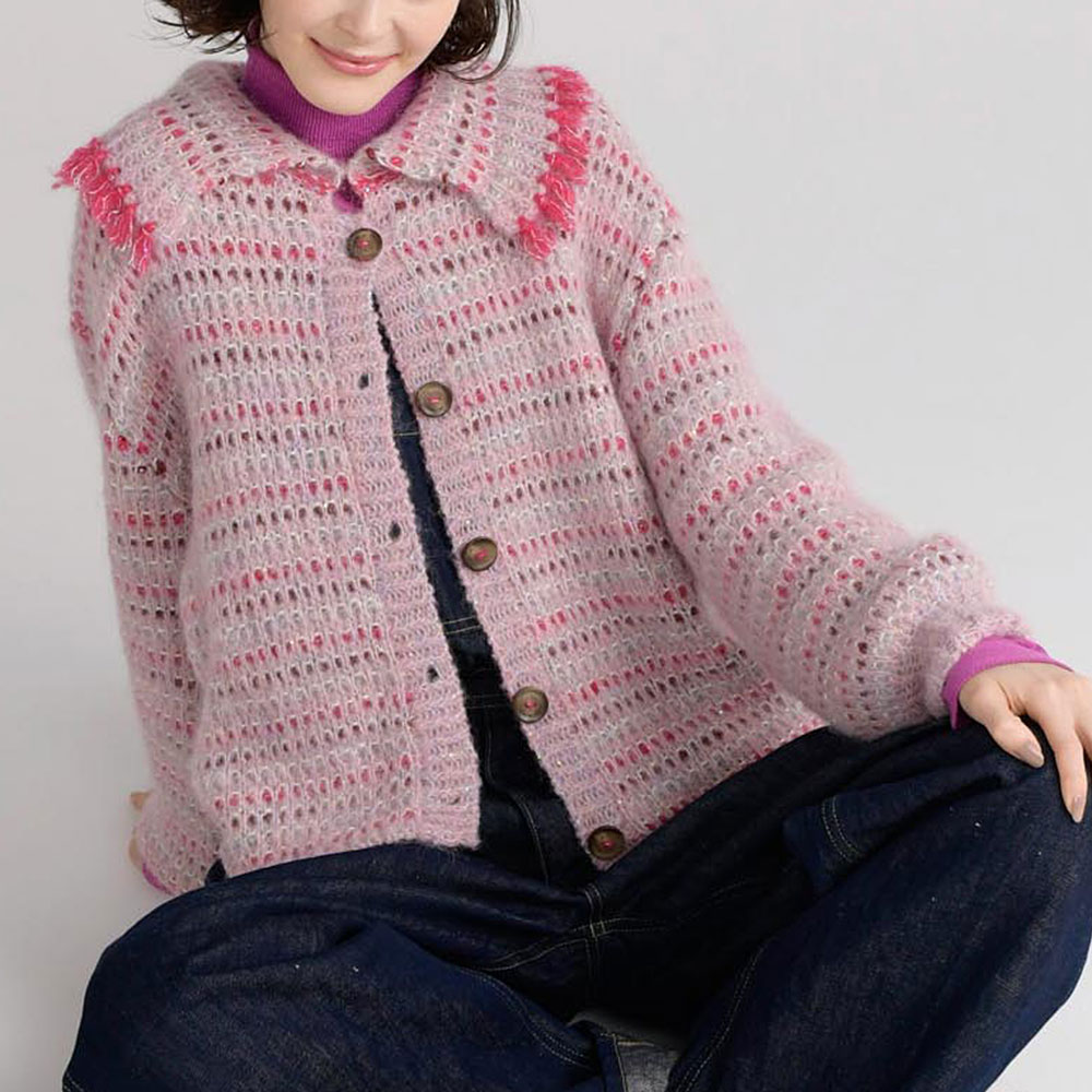 〈糸セット〉ピンク系のジャケット