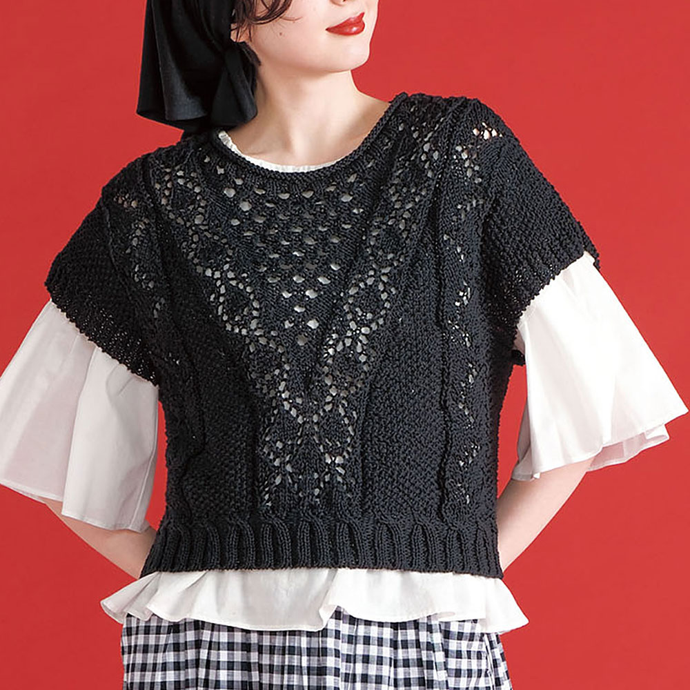 〈糸セット〉黒のプルオーバー