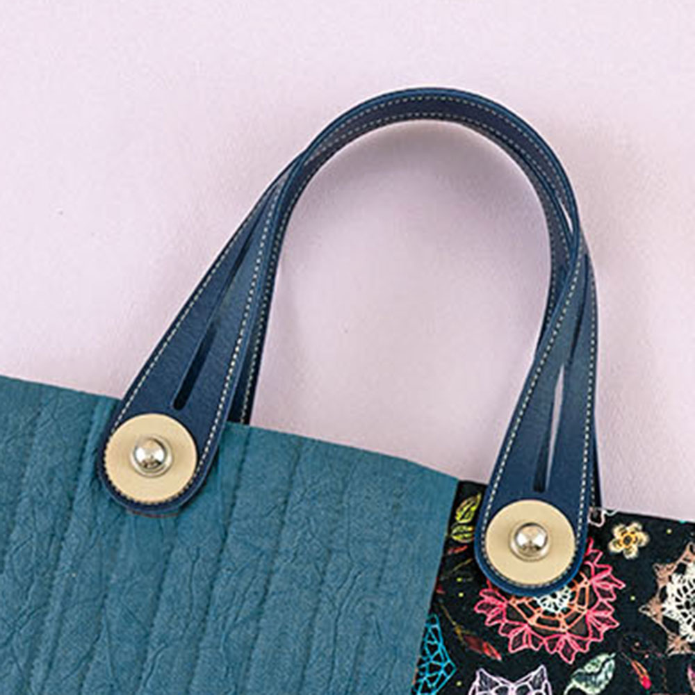 足折れ金具の持ち手［ネイビー］