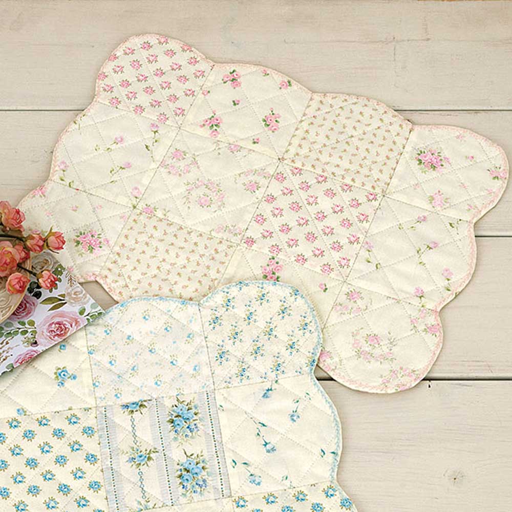 ローズスカラップランチョンマット［ピンク］