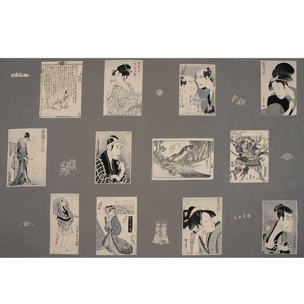 蔦重パネル柄［グレー］ 1リピート単位