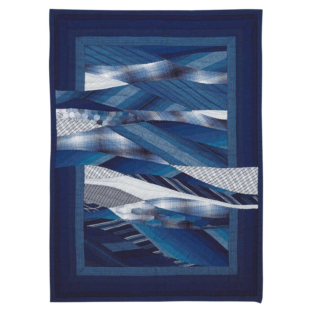 阿波しじら織タペストリー［流れ］