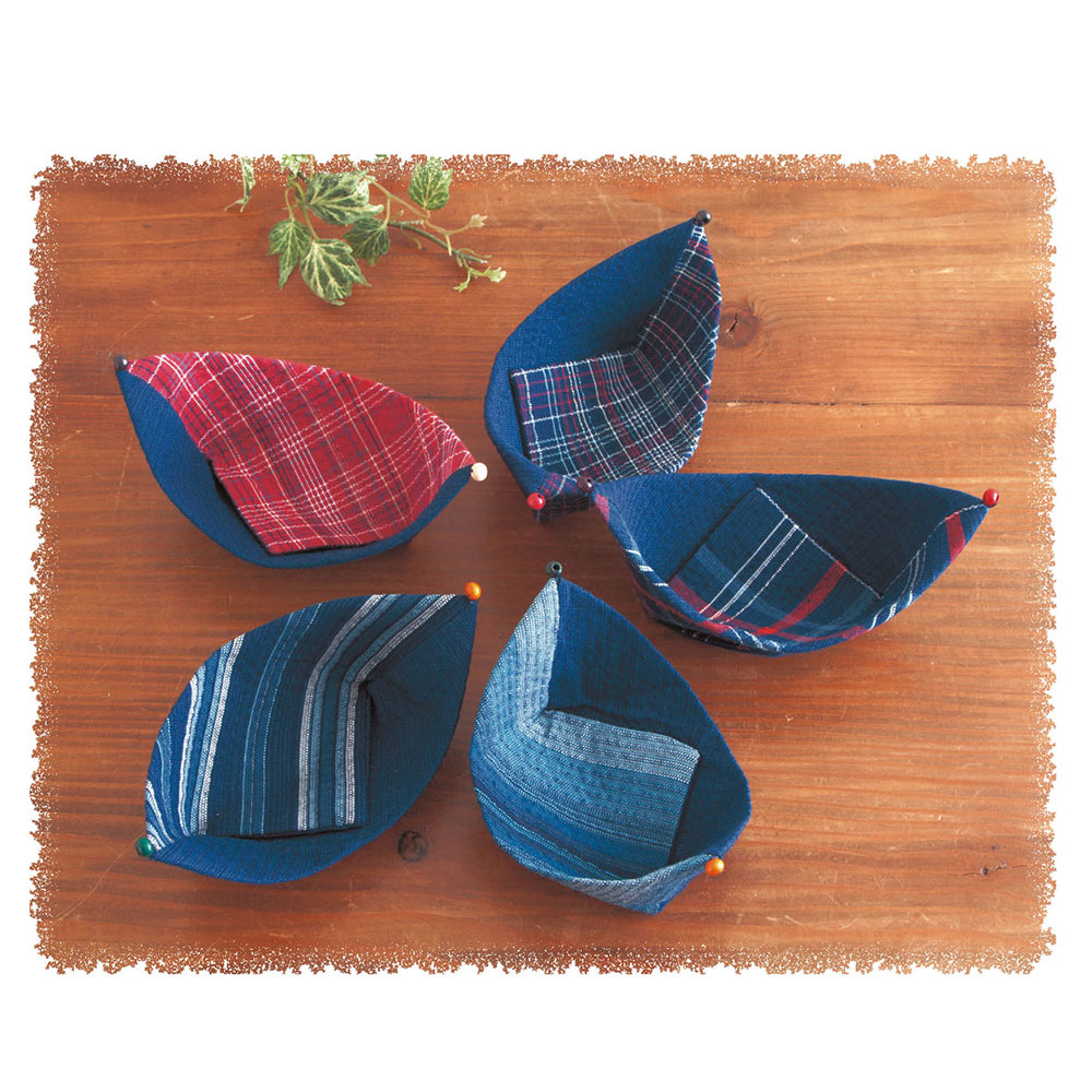 阿波しじら織で作るコースター　５個セット