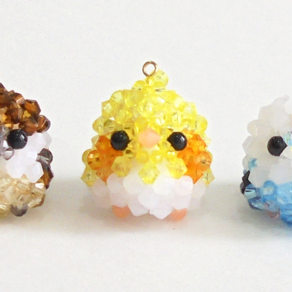 ふわふわ小鳥のキーホルダー［オカメインコ］