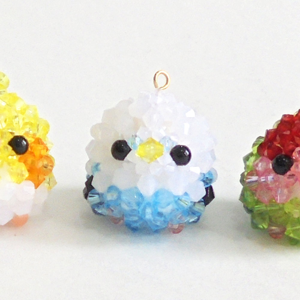 ふわふわ小鳥のキーホルダー［セキセイインコ］