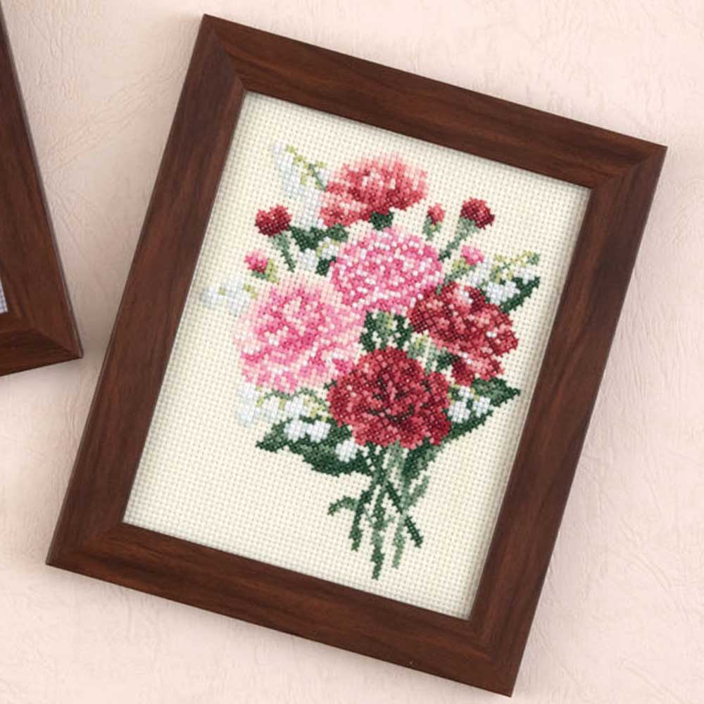 クロスステッチキット［カーネーションとスズラン］