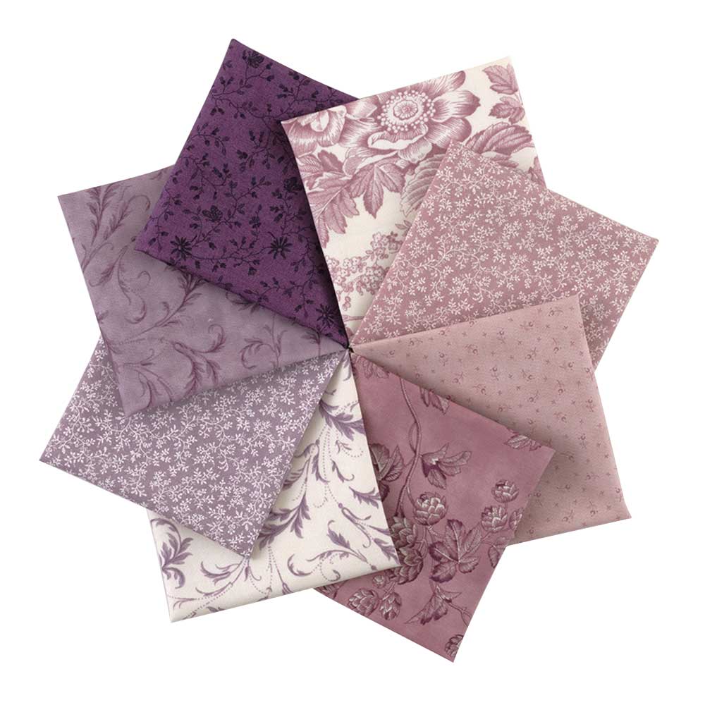 ヴィンテージリネン8枚セット［ラベンダーフィールド］