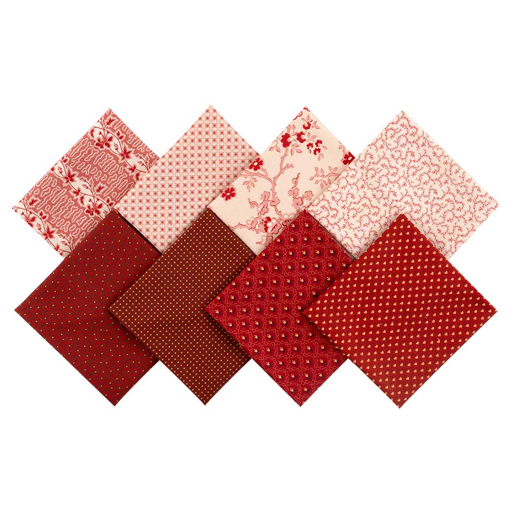 サリーズ・ステッチ8枚セット［レッド系］