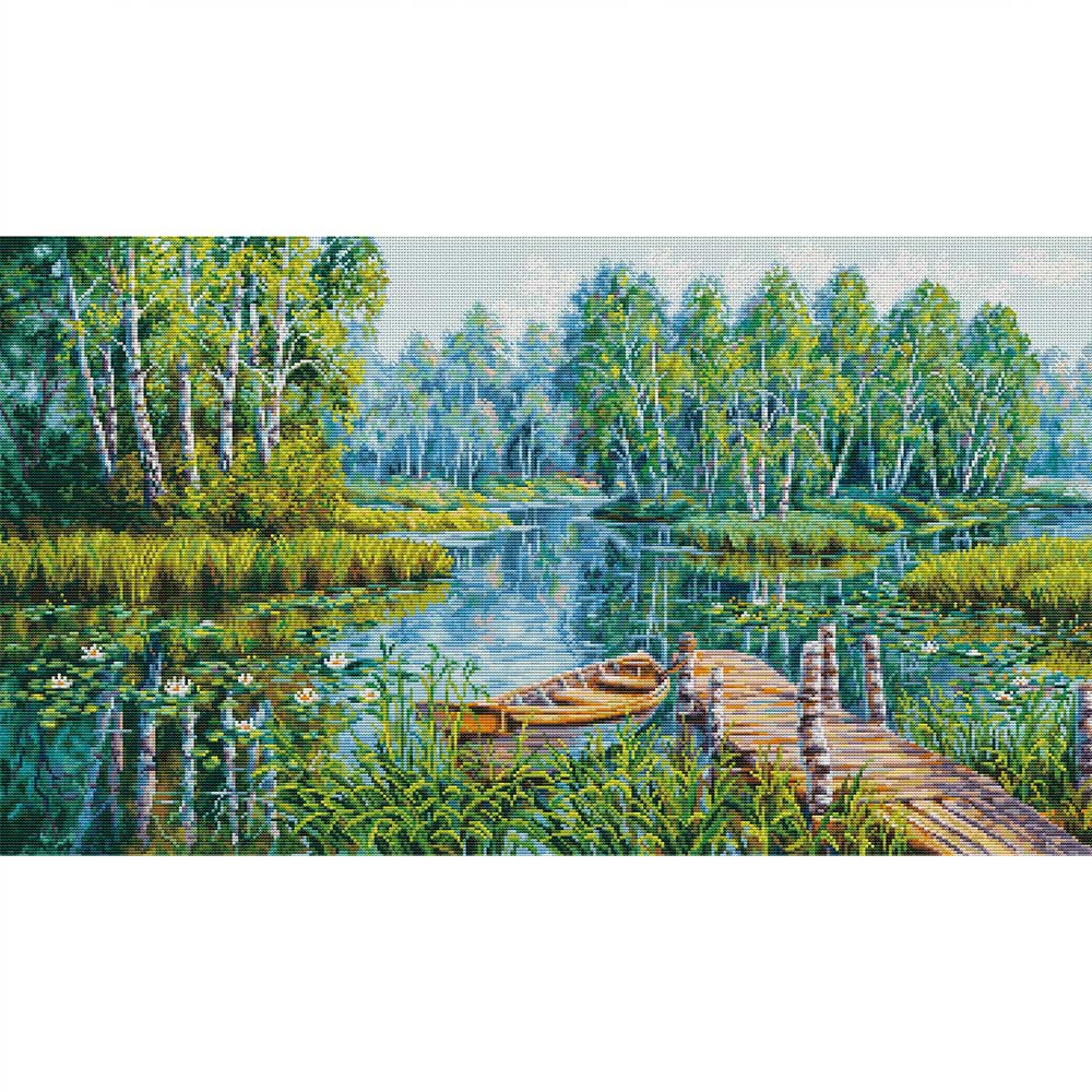 クロスステッチキット「湖畔」