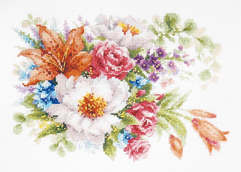 クロスステッチキット「ジェントルフラワー」: キット｜手づくりタウン