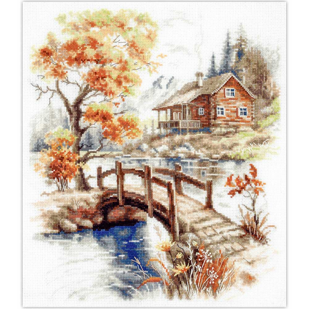 クロスステッチキット［オータムマウンテン］