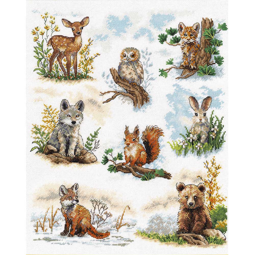 クロスステッチキット［森の子どもたち］