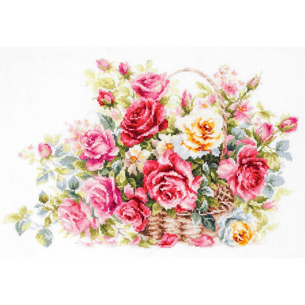 クロスステッチキット［ローズバスケット］
