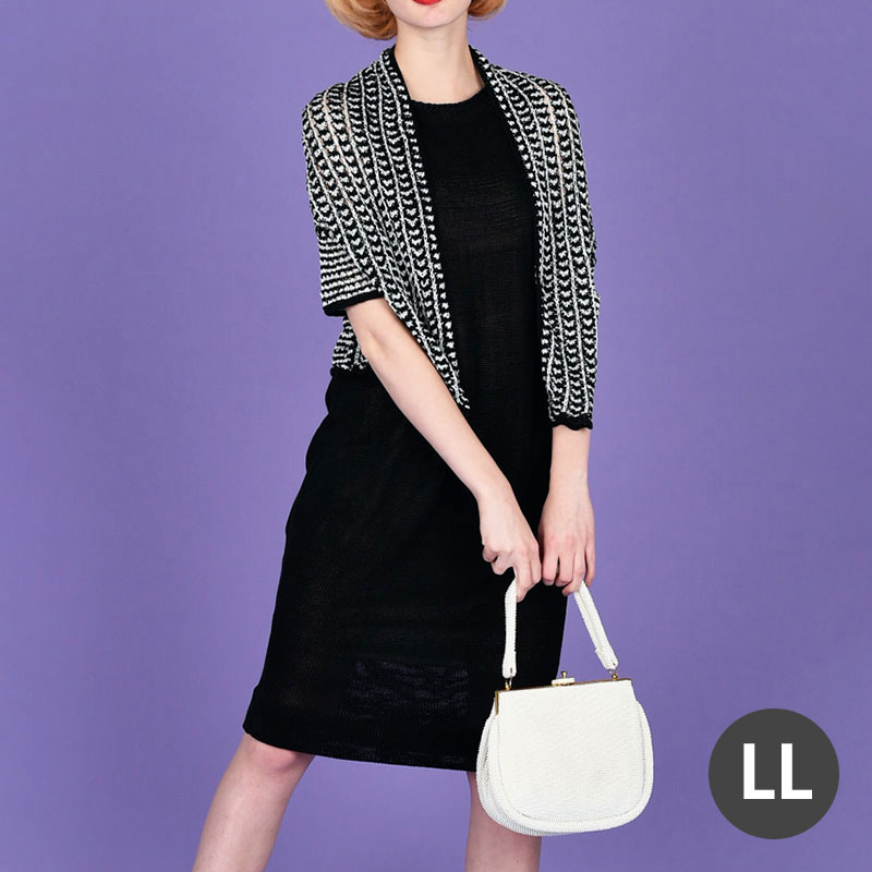 編み図【配送】 ワンピース＆ハート柄のボレロ風ジャケット（LLサイズ）