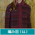 編み図【配送】 ダブルの段染めジャケット（LLサイズ）