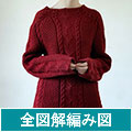 全図解編み図【配送】　ツリー模様のアランセーター