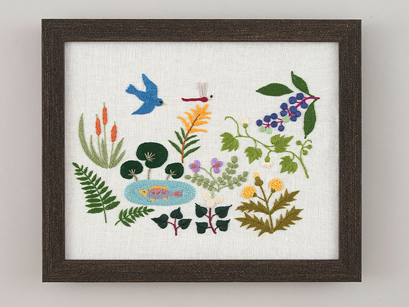 水辺の植物たち～ささきみえこ『散歩で見つけた草花刺しゅう』刺しゅうキットシリーズ