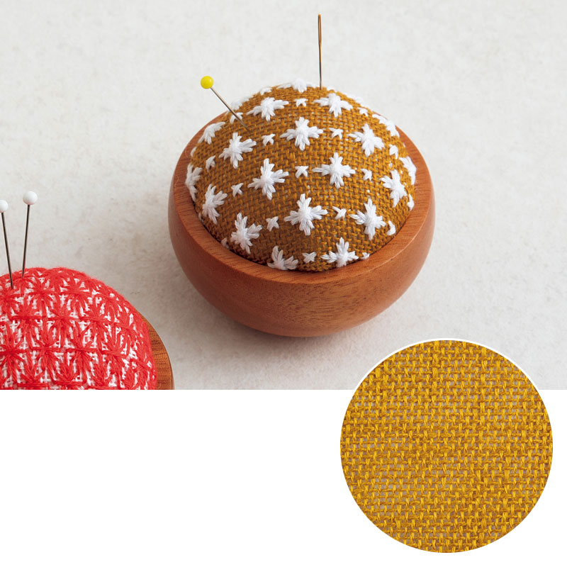 リネンクロス［20ct・46×50cm］マスタード