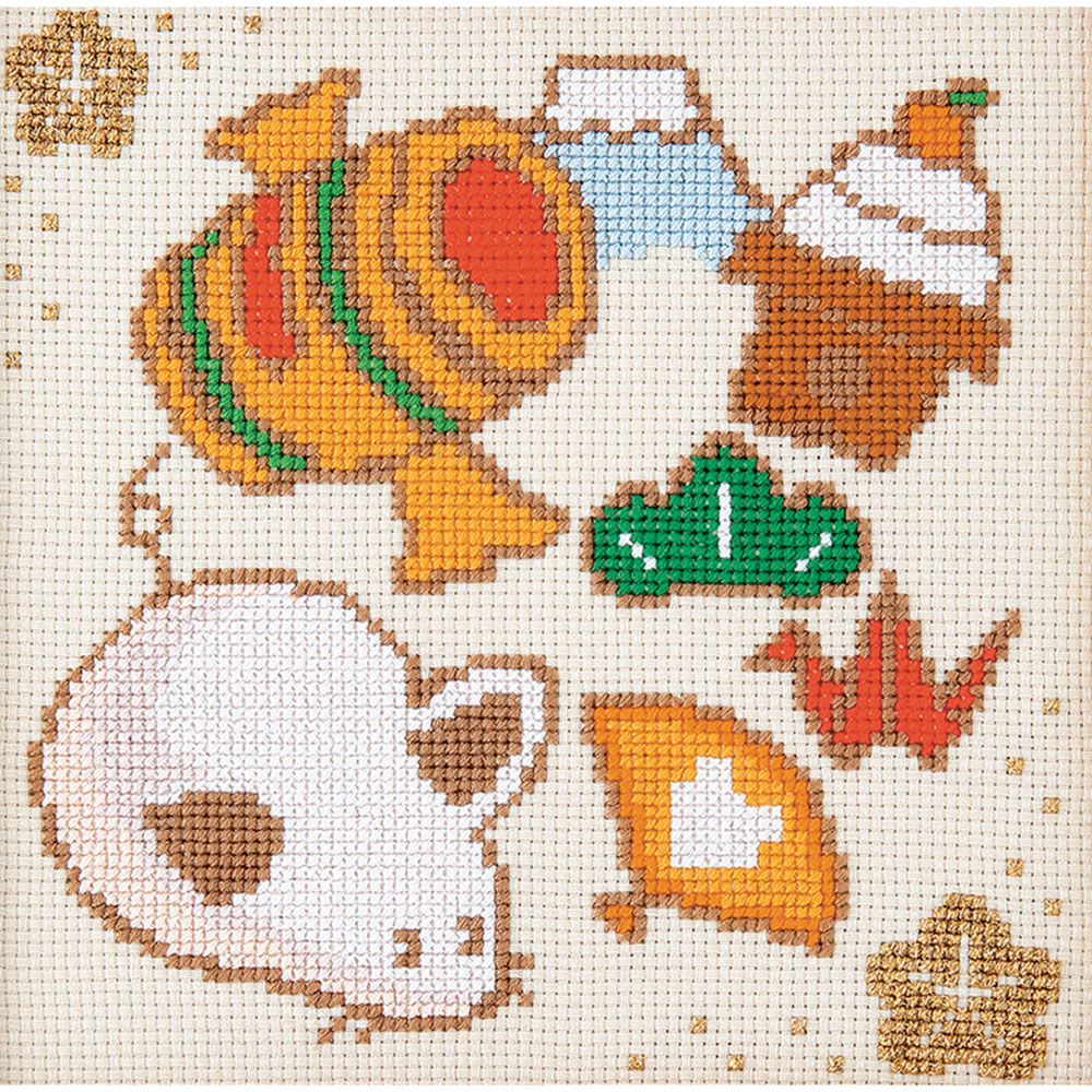 クロスステッチキット「幸せねずみ」