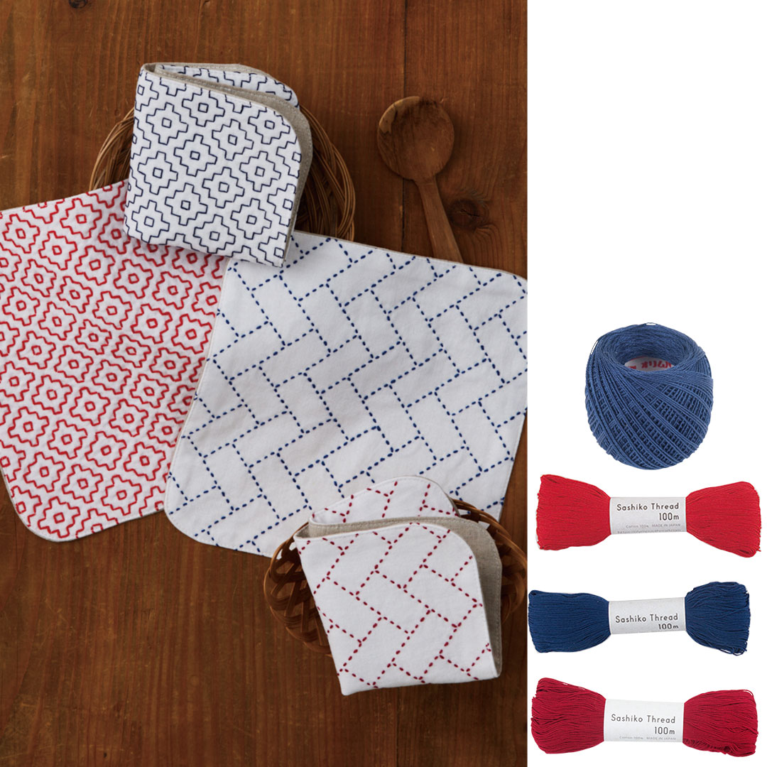 「刺し子のハンカチ」糸セット